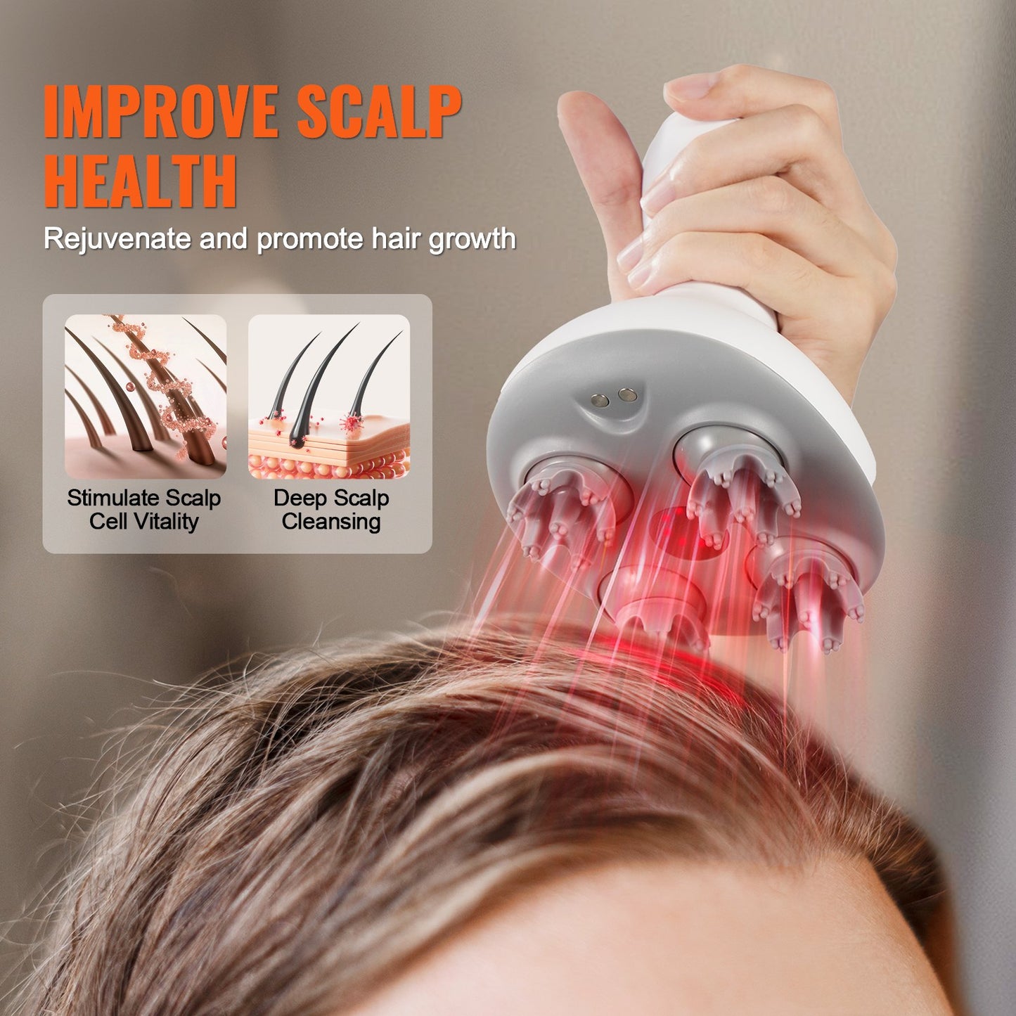 WaveMarket™ | Draadloze Hoofdhuid Massager – Salon-kwaliteit Ontspanning